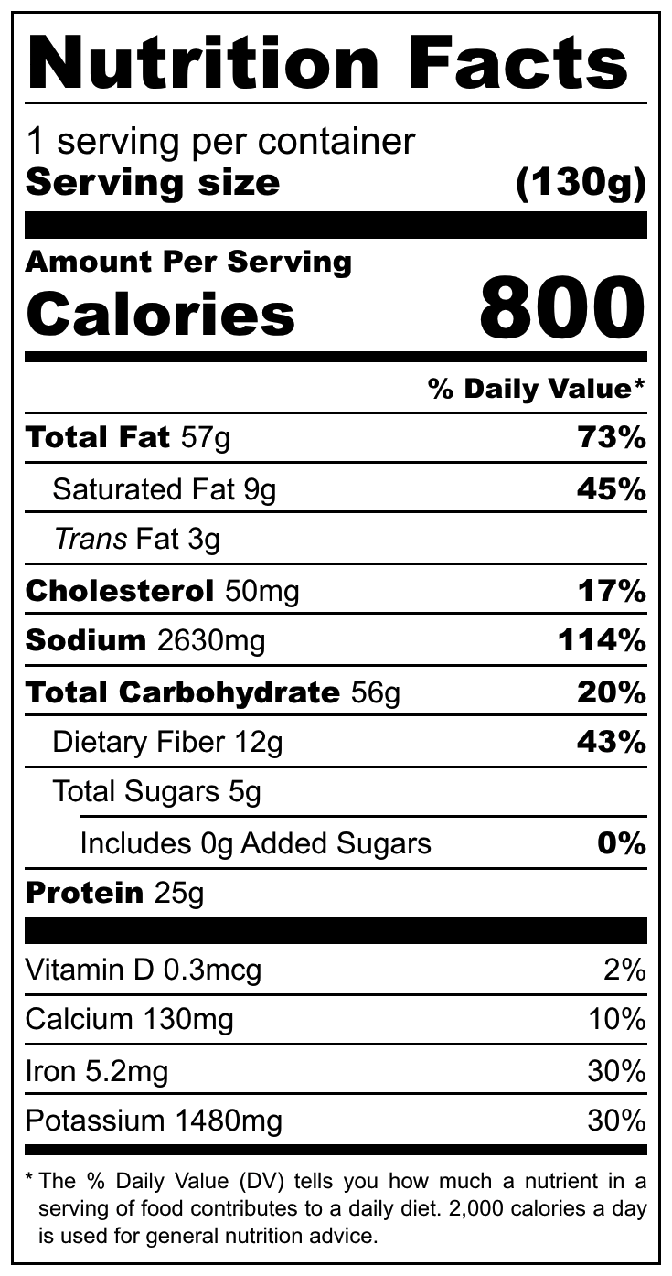 FOUNDATION Survival, Lime Chicken with Avocado, Mango Salsa Meal, 130g