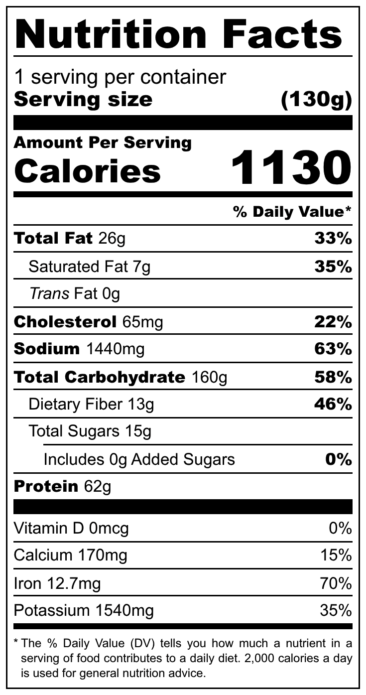 FOUNDATION Survival, Spaghetti with Meat Sauce Meal, 130g
