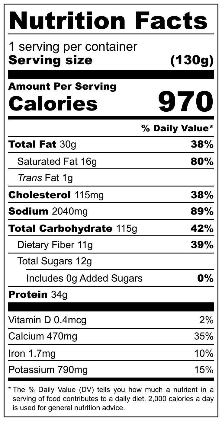 FOUNDATION Survival, Lasagna Meal, 130g