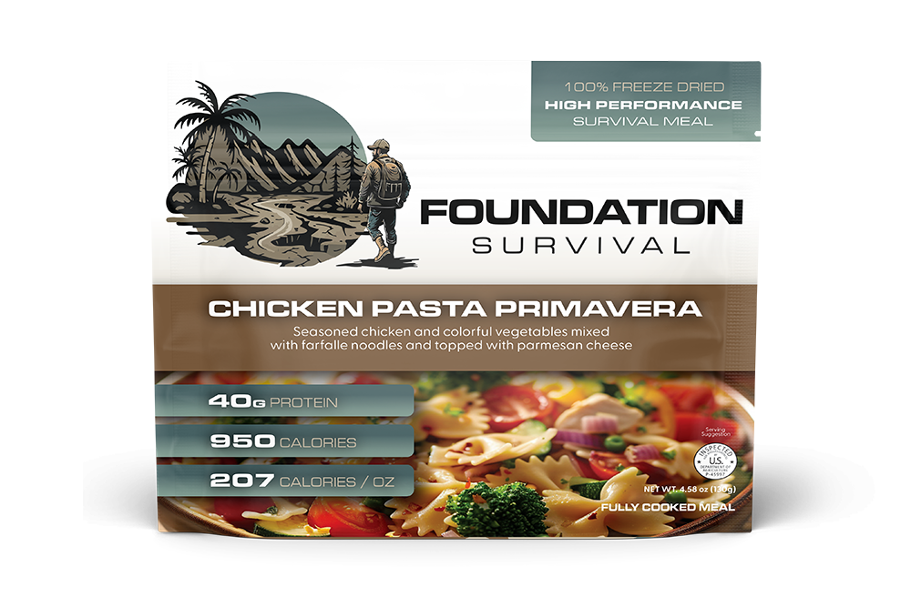 FOUNDATION Survival, Chicken Pasta Primavera Meal, 130g