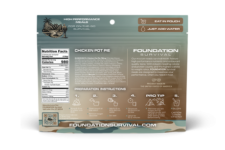 FOUNDATION Survival, Chicken Pot Pie Meal, 130g