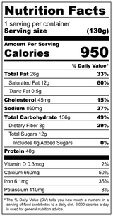 FOUNDATION Survival, Chicken Pasta Primavera Meal, 130g