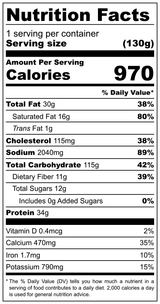 FOUNDATION Survival, Lasagna Meal, 130g